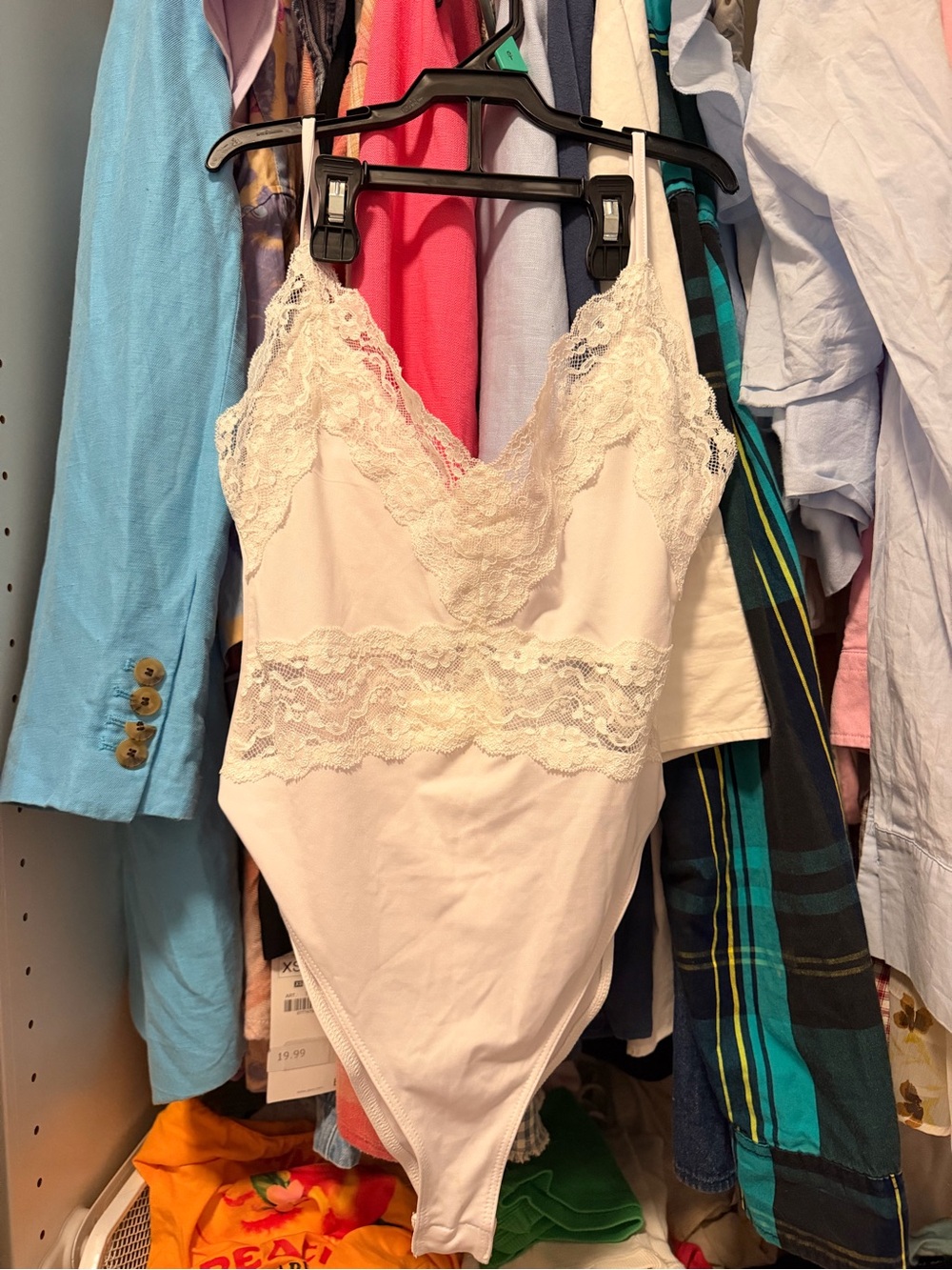 Zara s Lace-Trim Ivory Bodysuit - Women Intimates & Sleepwear